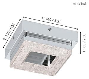 Eglo 95655 - Κρυστάλλινο φως οροφής LED FRADELO 1xLED/4W/230V