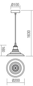 Redo 01-1293 - Πολύφωτο σε σχοινί SPINNER 1xE27/42W/230V