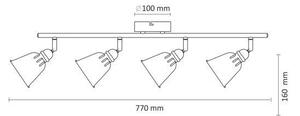 Φωτιστικό Σποτ FIONA 4xE14/8W/230V μαύρο