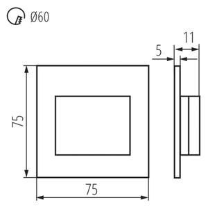 Kanlux 33336 - LED Φωτισμός σκάλας ERINUS LED/1,5W/12V 3000K μαύρο