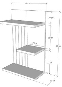 Ραφιέρα τοίχου KINIK 60x40 cm ανθρακί