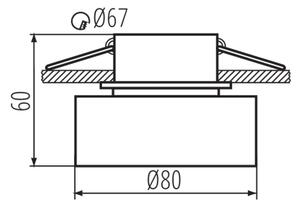 Kanlux 29231 - Χωνευτό φωτιστικό GOVIK 10W λευκό/χρυσαφί