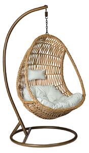 Κούνια-Φωλιά Aurora Natural Φ105 x x 200, Χρώμα: Natural, Υλικό: Wicker, Μέταλλο