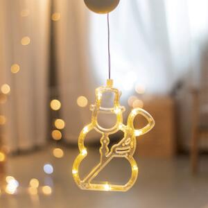 "WINDOW PLASTIC SNOWMAN" 10 LED ΛΑΜΠΑΚΙΑ WW ΜΠΑΤ. (3ΧΑΑΑ) IP20 13X20.5CM