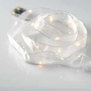 "WHITE RIBBON", 20 LED ΛΑΜΠ.ΧΑΛΚΟΥ, WW, ΑΣΗΜΙ ΚΑΛ. & ΜΠΑΤ. 3xAA, IP20, 2M+10CM, 1.2W