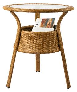 Τραπέζι Eden 60 x x 68, Χρώμα: Φυσικό, Υλικό: wicker