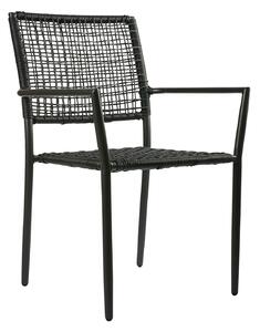 Πολυθρόνα Sati Μαύρο 57 x 60 x 88, Χρώμα: Μαύρο, Υλικό: wicker