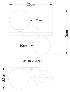 Globo 56140-2W - LED Πλαφονιέρα οροφής RIHA 2xG9/3W/230V χρώμιο