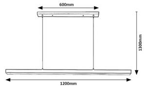 Rabalux 72128 - Κρεμαστό φωτιστικό οροφής LED ράγα TARIQ LED/30W/230V 4000K μαύρο