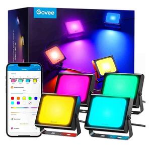 Govee - ΣΕΤ 4x Flood Lights Εξωτερικού χώρου SMART LED lights Wi-Fi IP66