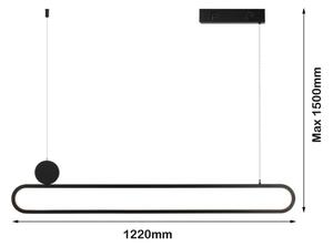 Immax NEO 07231L - Led Dimmable κρεμαστό φωτιστικό οροφής LITE OVALE LED/50W/230V + RC