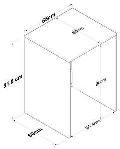 Εντοιχιζόμενο ντουλάπι μπάνιου RANI 65x91,8 cm λευκό/καφέ