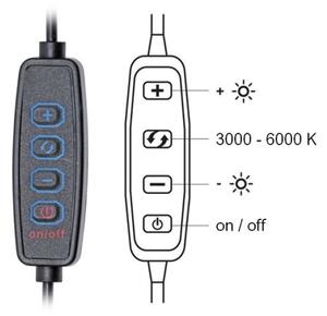 Ecolite LU13C-CR-Επιτραπέζια λάμπα dimming LED PRIM LED/10W/230V 3000-6000K μαύρο