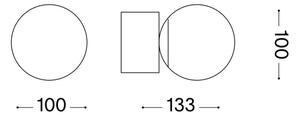 Ideal Lux - Φωτιστικό τοίχου LED PERLAGE 1xG9/3W/230V χρυσαφί/λευκό