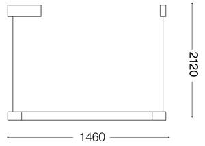 Ideal Lux - Κρεμαστό φωτιστικό οροφής LED YOKO LED/16W/230V μαύρο