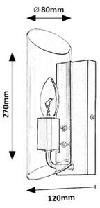 Rabalux 75029 - Επιτοίχιο φωτιστικό μπάνιου TEODORO 1xE14/12W/230V χρώμιο