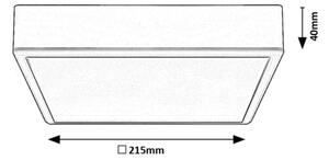 Rabalux 71247 - Φωτιστικό οροφής LED LAURI LED/22W/230V 21x21 cm μαύρο