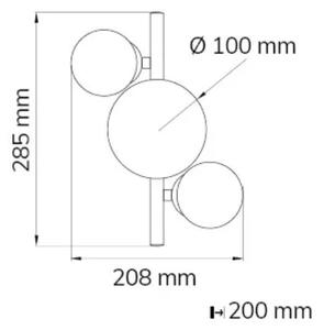 Wofi 4014.03.24.9000 - Φωτιστικό τοίχου LED VILLA 3xG9/3W/230V μαύρο χρώμιο