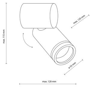 Σποτ τοίχου JET ΣΕΤ 1xGU10/10W/230V μαύρο