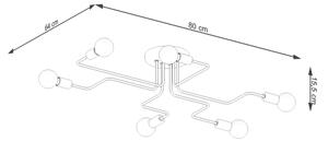 Sollux SL.1443 - Πλαφονιέρα οροφής VECTOR 6xE27/15W/230V λευκό