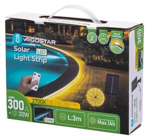 Aigostar - LED Dimming solar ταινία LED/1,6W/3,2V 3 m 2700K IP65 + RC