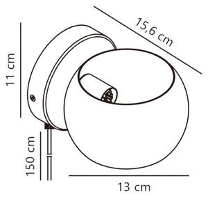 Nordlux - Προβολέας τοίχου BELIR 1xG9/5W/230V λευκό