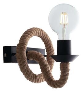 Φωτιστικό Τοίχου - Απλίκα I-Rope-AP1 Natural-Black Luce Ambiente Design