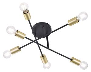 Φωτιστικό Οροφής - Πλαφονιέρα Cross 606700632 Black-Gold Trio Lighting