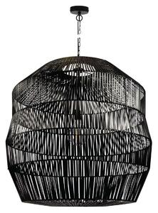 Φωτιστικό Οροφής Rattan 78X78 Black VK/03147/PE/78 VKLed