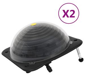 VidaXL Θερμαντικά Πισίνας Ηλιακά 2 τεμ. 75 x 75 x 36εκ. HDPE/Αλουμίνιο