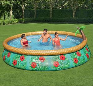 Bestway Φουσκωτή Πισίνα Fast Set Inflatable Paradise Palms 457x84 εκ