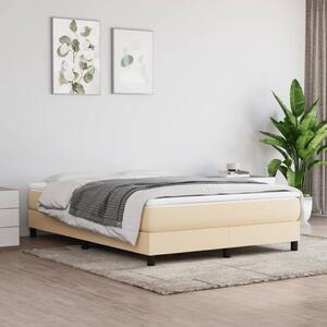 VidaXL Πλαίσιο Κρεβατιού Boxspring Κρεμ 140x200 εκ. Υφασμάτινο