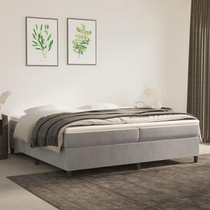 VidaXL Πλαίσιο Κρεβατιού Boxspring Ανοιχτό Γκρι 200x200 εκ. Βελούδινο