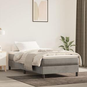 VidaXL Πλαίσιο Κρεβατιού Boxspring Ανοιχτό Γκρι 90x200 εκ. Βελούδινο