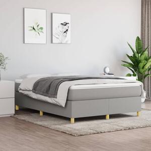 VidaXL Πλαίσιο Κρεβατιού Boxspring Ανοιχτό Γκρι 140x200 εκ. Υφασμάτινο