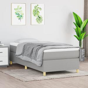 VidaXL Πλαίσιο Κρεβατιού Boxspring Ανοιχτό Γκρι 90x190 εκ. Υφασμάτινο