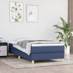 VidaXL Πλαίσιο Κρεβατιού Boxspring Μπλε 90x190 εκ. Υφασμάτινο