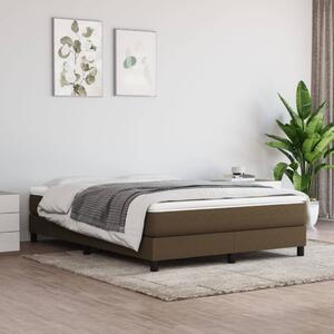 VidaXL Πλαίσιο Κρεβατιού Boxspring Σκούρο Καφέ 140x190 εκ. Υφασμάτινο