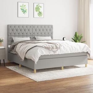 VidaXL Κρεβάτι Boxspring με Στρώμα Αν. Πράσινο 160x200εκ Υφασμάτινο