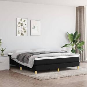 VidaXL Κρεβάτι Boxspring με Στρώμα Μαύρο 160x200 εκ. Υφασμάτινο