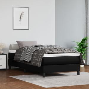 VidaXL Πλαίσιο Κρεβατιού Boxspring Μαύρο 90x200 εκ. Συνθετικό Δέρμα