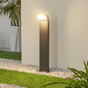 Lucande LED φωτιστικό βάθρο Tinna, 60 cm, ανθρακί, IP65, Μαύρο, Αλουμίνιο, σύγχρονο