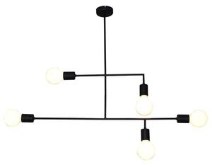 Φωτιστικό Οροφής Κρεμαστό HL-3525-5 77-3811 Rodney Black Homelighting