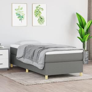 VidaXL Πλαίσιο Κρεβατιού Boxspring Σκούρο Γκρι 100x200 εκ. Υφασμάτινο