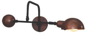 Φωτιστικό Τοίχου - Απλίκα HL-3539-1 S 77-3868 Oliver Old Copper & Black Homelighting