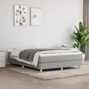 VidaXL Πλαίσιο Κρεβατιού Boxspring Ανοιχτό Γκρι 140x190 εκ. Υφασμάτινο