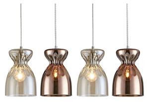 Φωτιστικό Οροφής - Ράγα 77-3719 SE4314-04 Domenico Congac-Copper Glass - Chrome Homelighting