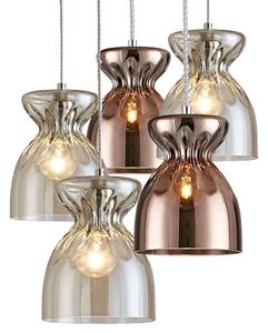 Φωτιστικό Οροφής 77-3720 SE4314-05 Domenico Congac-Copper Glass - Chrome Homelighting