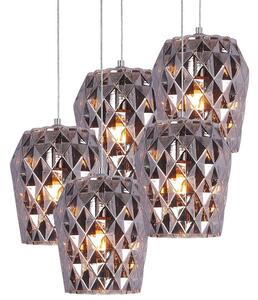 Φωτιστικό Οροφής 77-3724 SE4288S-05 Luca Smoke Glass Chrome Homelighting