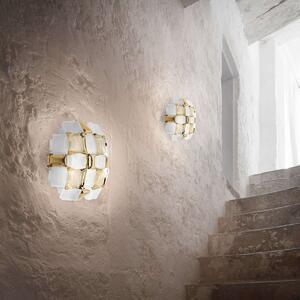 Φωτιστικό Τοίχου Mida Applique -White-Gold Slamp